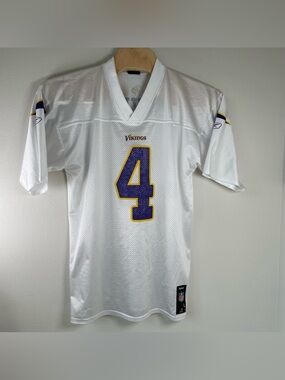 Reebok Minnesota Vikings Jersey Men's L Brett Favre #4 White Mesh 2000s